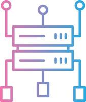 Data Structure Line Gradient Icon Design vector