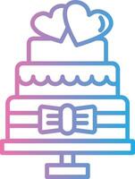 Wedding Cake Line Gradient Icon Design vector