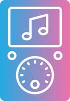 Music Player Glyph Gradient Icon Design vector