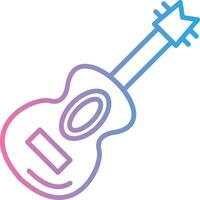 Guitar Line Gradient Icon Design vector