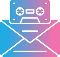 Voice Mail Glyph Gradient Icon Design vector