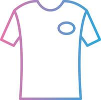 T Shirt Line Gradient Icon Design vector