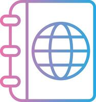 Travel Guide Line Gradient Icon Design vector