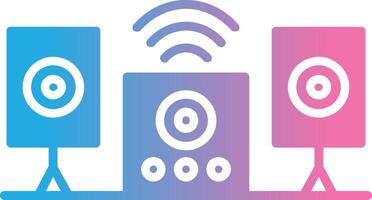 Audio System Glyph Gradient Icon Design vector