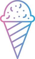 helado línea degradado icono diseño vector