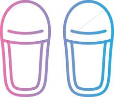 Slippers Line Gradient Icon Design vector