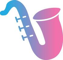 Sax Glyph Gradient Icon Design vector