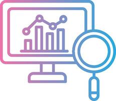 Market Analytics Line Gradient Icon Design vector