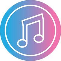 Music Glyph Gradient Icon Design vector