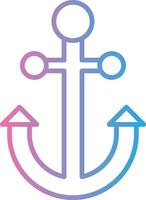 Anchor Line Gradient Icon Design vector