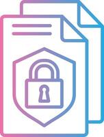 Privacy Policy Line Gradient Icon Design vector