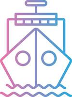 Ship Line Gradient Icon Design vector