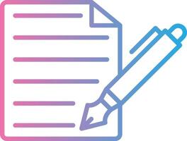 Pen Line Gradient Icon Design vector