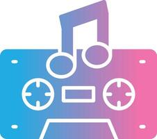 Cassette Glyph Gradient Icon Design vector