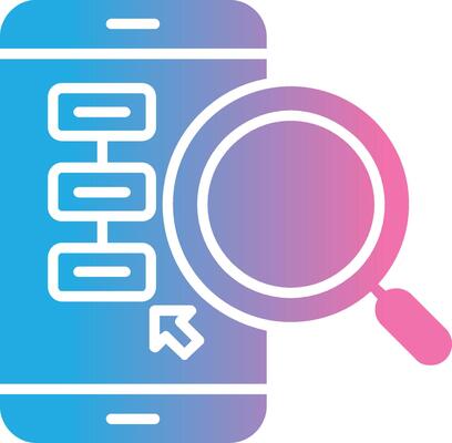 Mobile Phones Glyph Gradient Icon Design