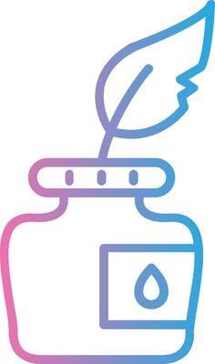 Ink Line Gradient Icon Design