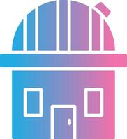 Observatory Glyph Gradient Icon Design vector