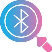 Bluetooth Glyph Gradient Icon Design vector