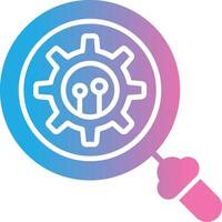 Gears Glyph Gradient Icon Design vector