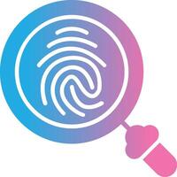 Finger Print Glyph Gradient Icon Design vector