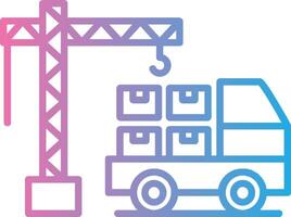 Loader Work Line Gradient Icon Design vector