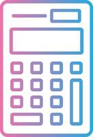 Calculator Line Gradient Icon Design vector