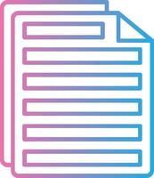 File Line Gradient Icon Design vector