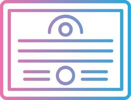 Diploma Line Gradient Icon Design vector