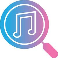 Music Note Glyph Gradient Icon Design vector