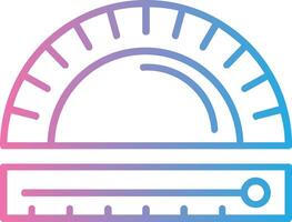 Protractor Line Gradient Icon Design vector