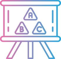 Blackboard Line Gradient Icon Design vector