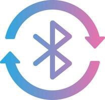 Bluetooth glifo degradado icono diseño vector