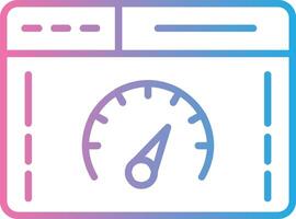 Speed Test Line Gradient Icon Design vector