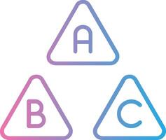 Abc Line Gradient Icon Design vector