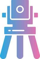 Theodolite Glyph Gradient Icon Design vector