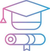 Graduation Line Gradient Icon Design vector