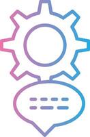 Speech Bubble Line Gradient Icon Design vector