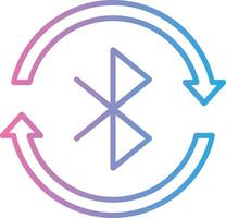 Bluetooth Line Gradient Icon Design vector
