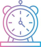 alarma reloj línea degradado icono diseño vector