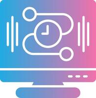 TimeGlyph Gradient Multi Circle Glyph Gradient Icon Design vector