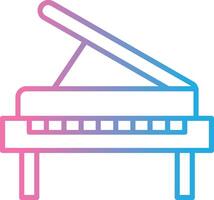 piano línea degradado icono diseño vector