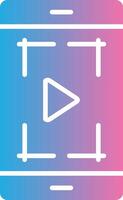 Screenshot Glyph Gradient Icon Design vector