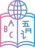 Linguistics Line Gradient Icon Design vector