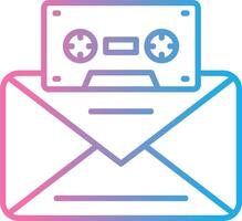 Voice Mail Line Gradient Icon Design vector