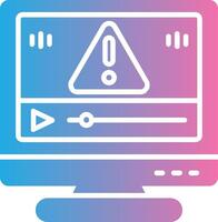 Error Glyph Gradient Icon Design vector