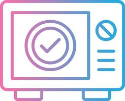 Microwave Line Gradient Icon Design vector