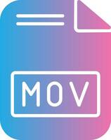 Mov File Glyph Gradient Icon Design vector