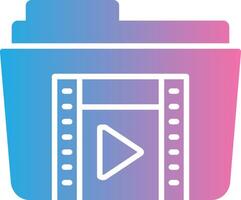 Footage Glyph Gradient Icon Design vector