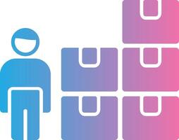 Control Glyph Gradient Icon Design vector