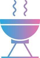 Grill Glyph Gradient Icon Design vector